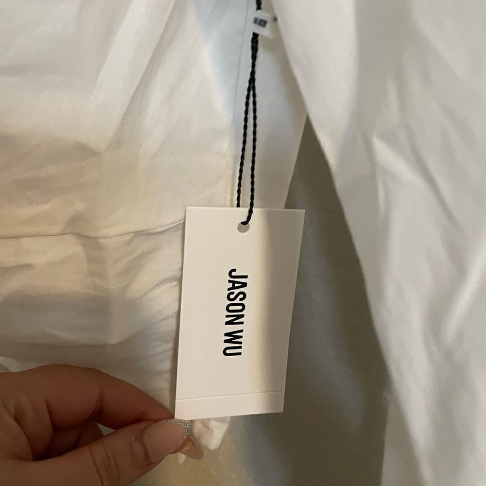 Jason Wu Unique crop button up top - image 3